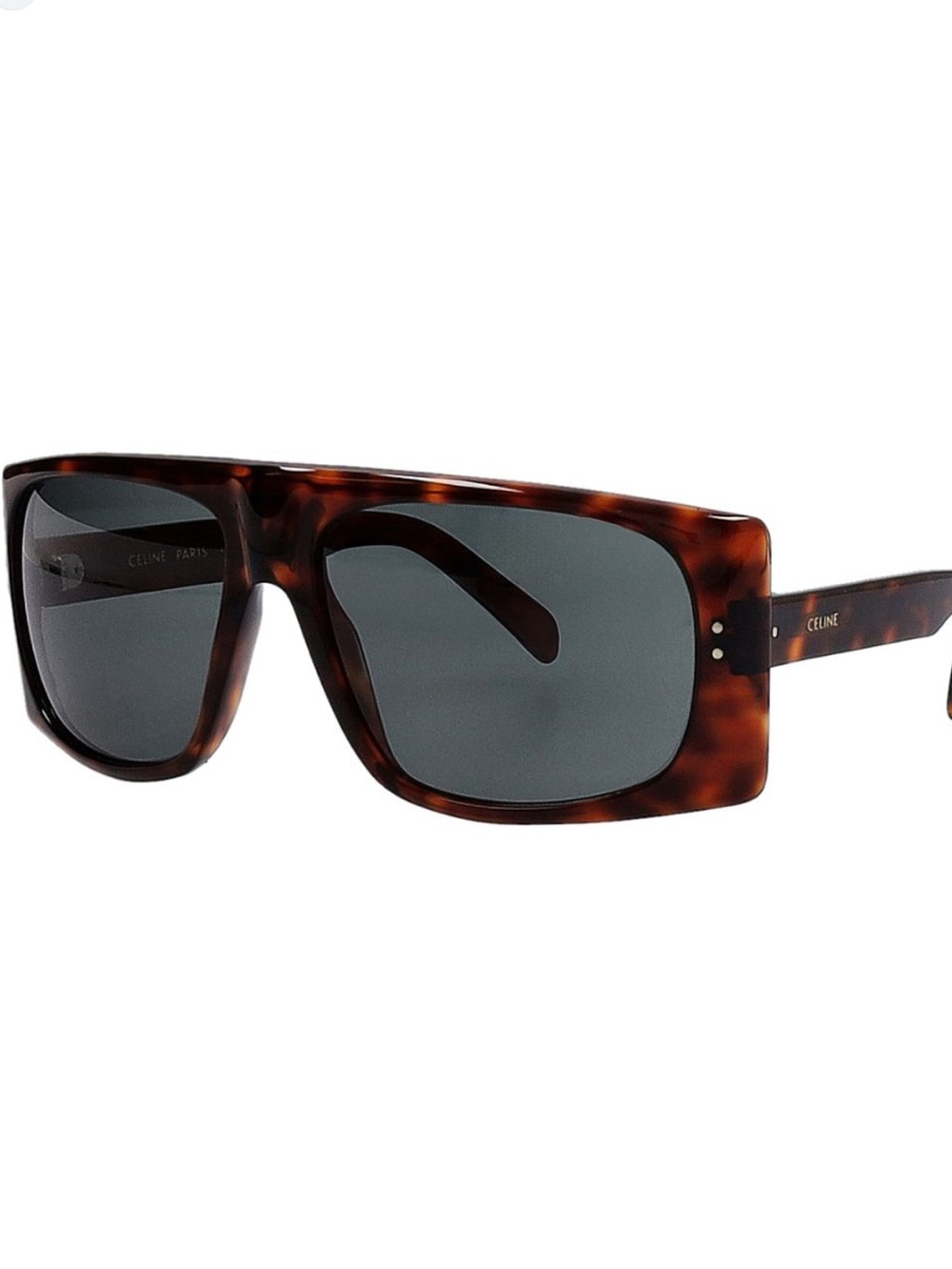 Celine Tortoiseshell Brown Oversized Sunglasses